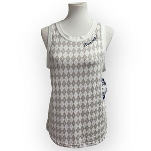 NWT Women's Atlanta Braves Argyle baseball knit tank top, Large. Grey shirt New